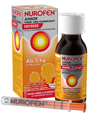 NUROFEN Junior Fiebersaft Erdbeer 20 mg/ml NUROFEN Junior Fiebersaft Erdbeer 20 mg/ml